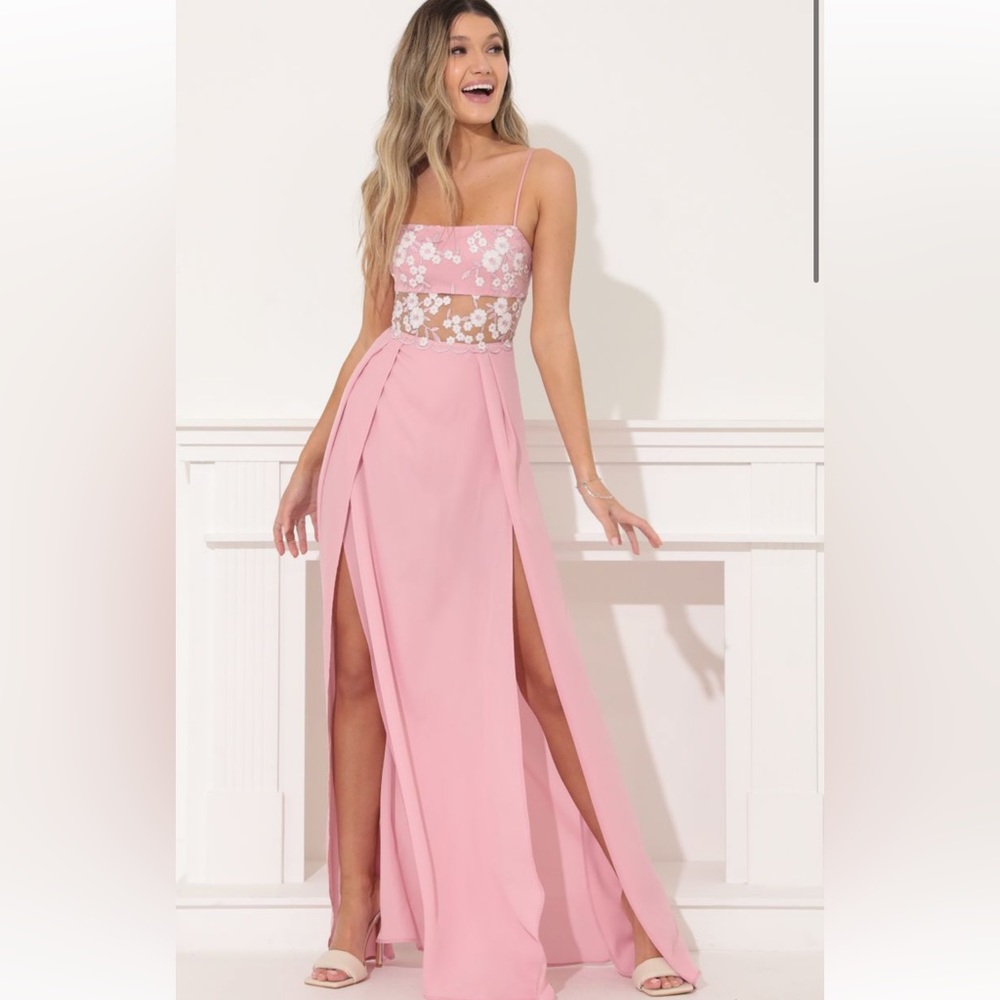 Lucy in the Sky Kingsley Maxi Dress pink floral maxi dress